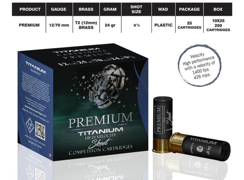 Gold Titanium Cartridges Premium Skeet