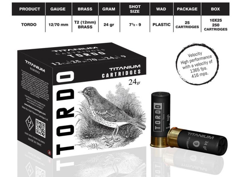 Gold Titanium Cartridges Tordo 24gr